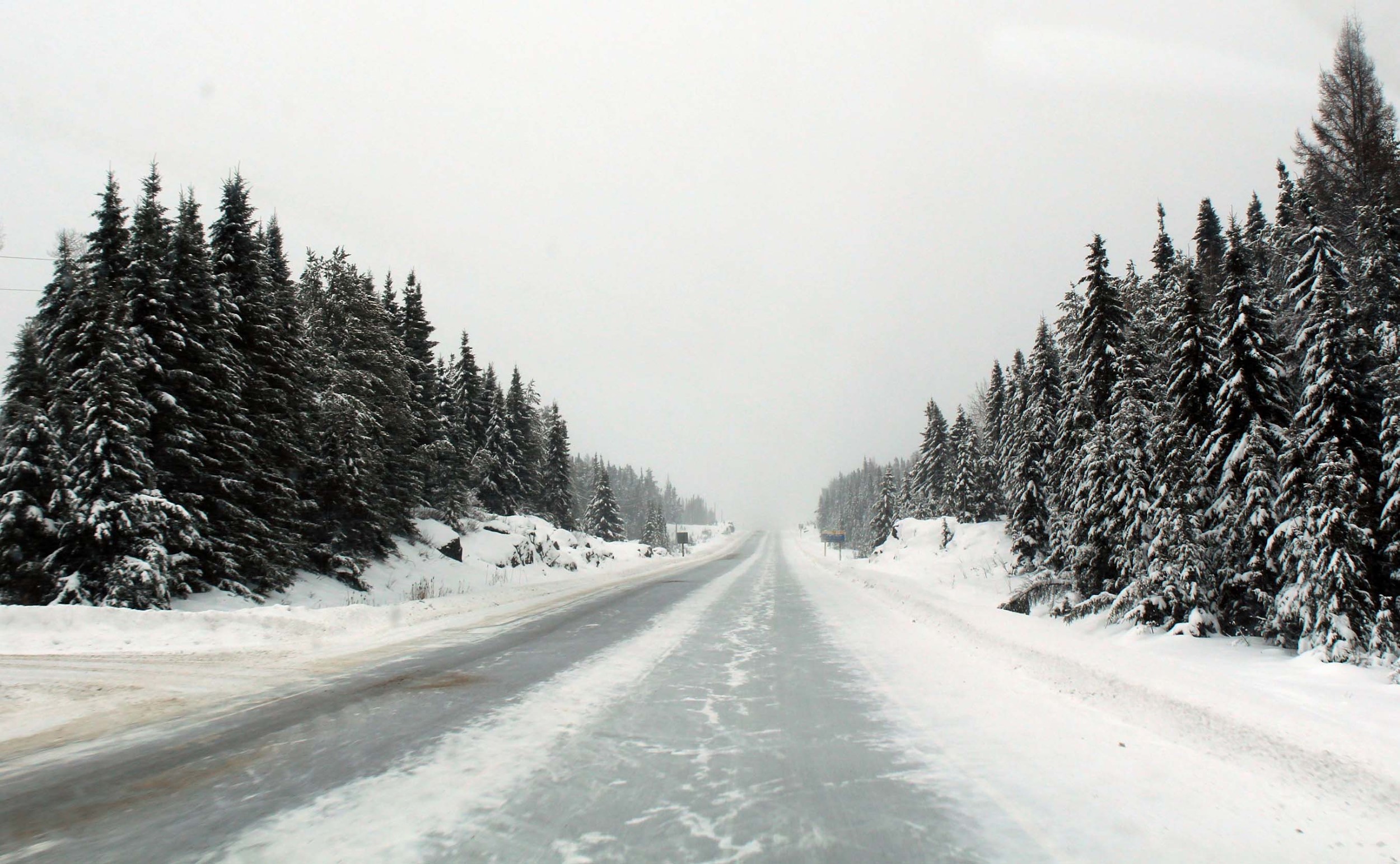 Canada icy roads