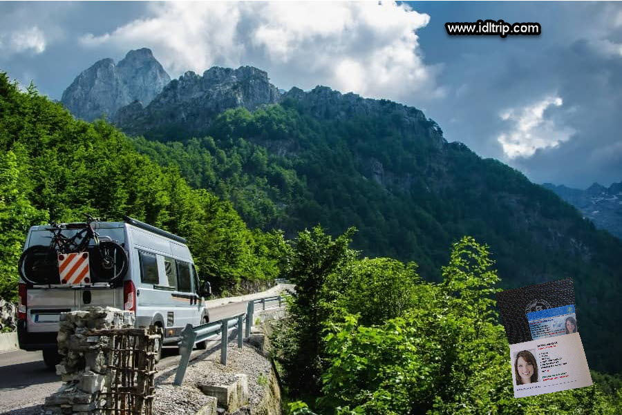 Driving through Albania