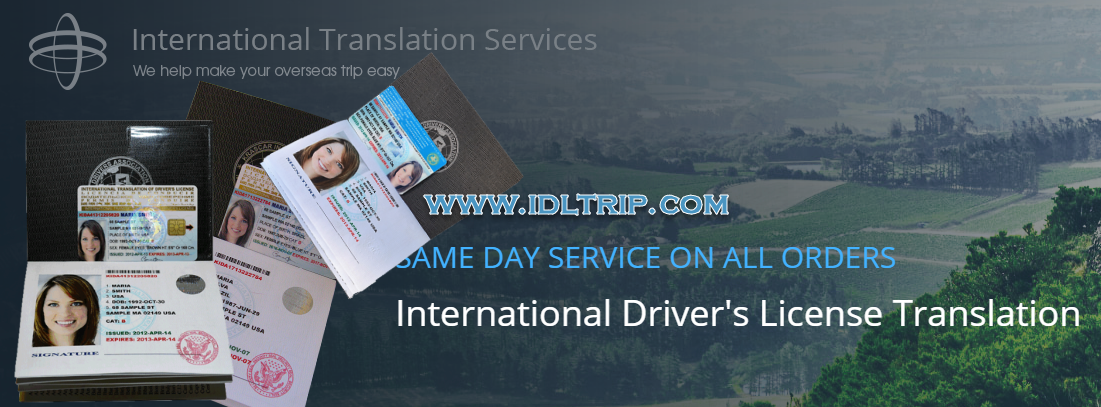 Obtenga una licencia de conducir internacional en www.idltrip.com