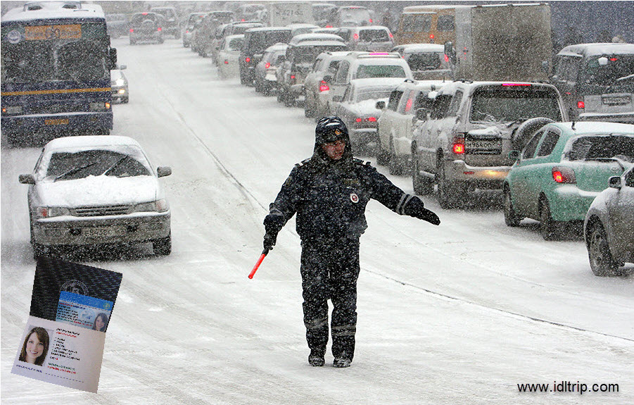 Winter driving in Russia