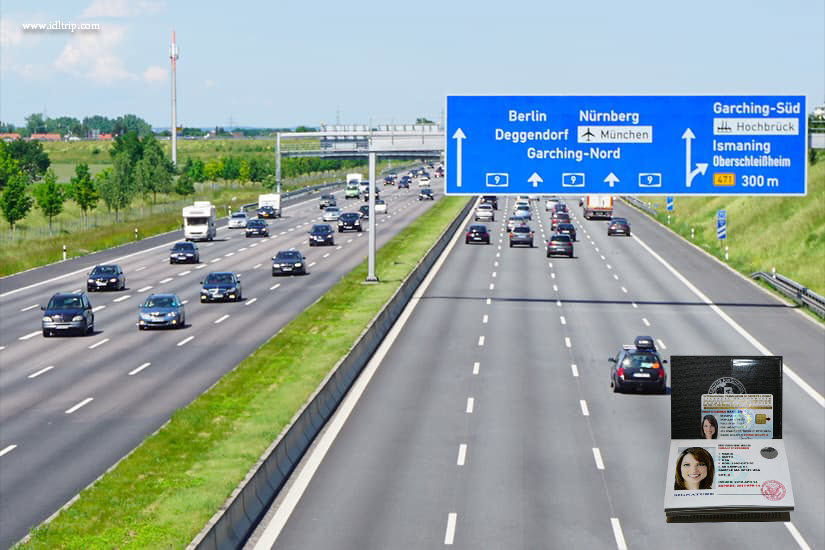 德国高速公路。在德国行驶。