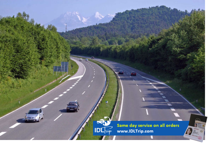 European superhighways while driving a car in Europe